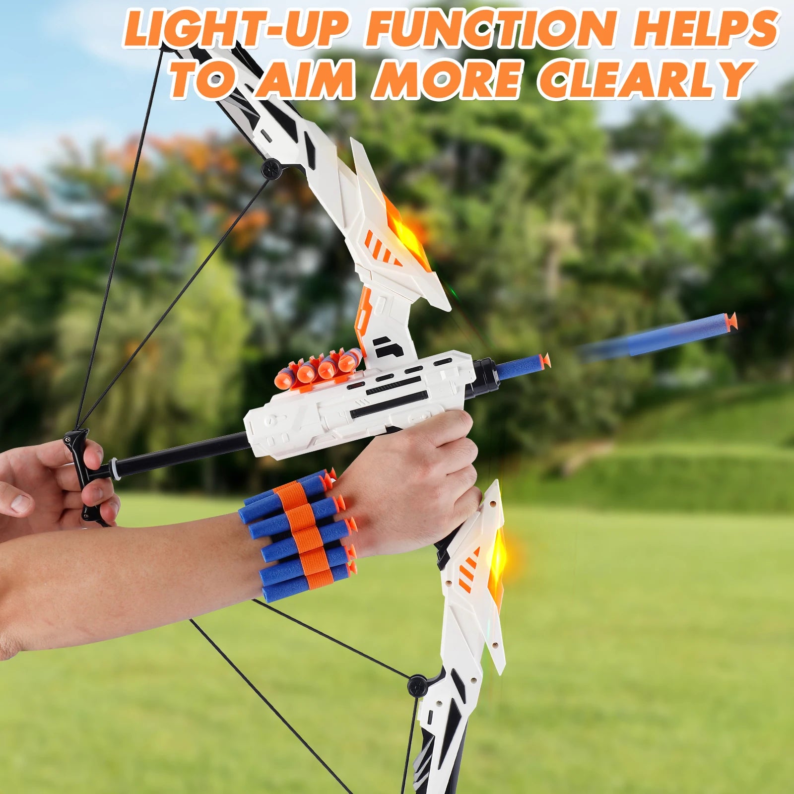 Kids soft dart archery set – light-up toy bow for indoor and outdoor play (ages 3–6)