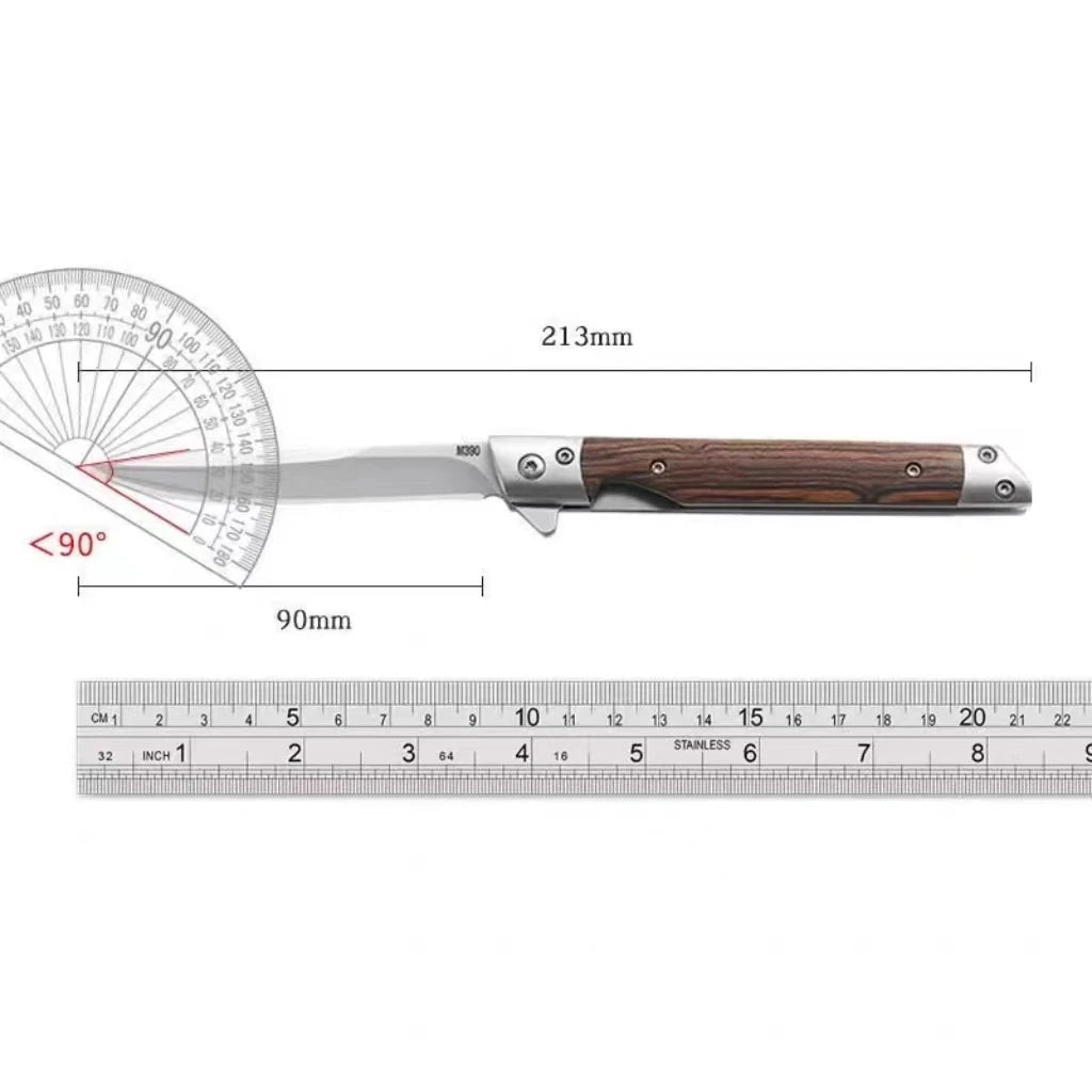 Damascus Pattern Folding Knife – Multi-Purpose High Hardness Outdoor Tool