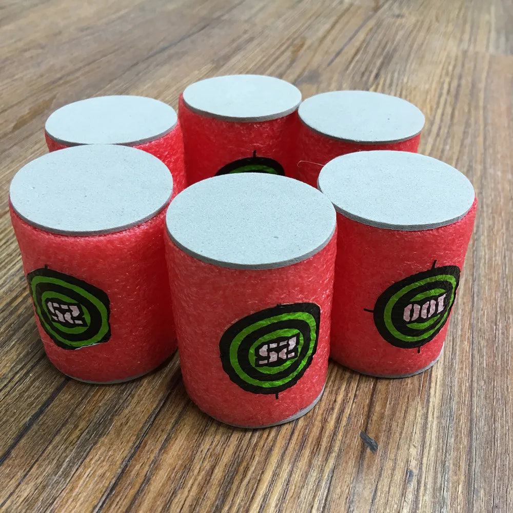 6pcs EVA Foam Target Cans – Dart Targets for Nerf N-Strike Elite Toy Guns