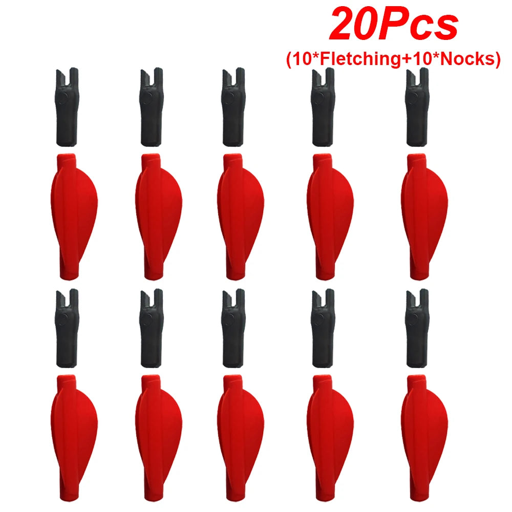 Arrow Fletching and Nock Combo for 6mm Shafts Hunting and Target Shooting