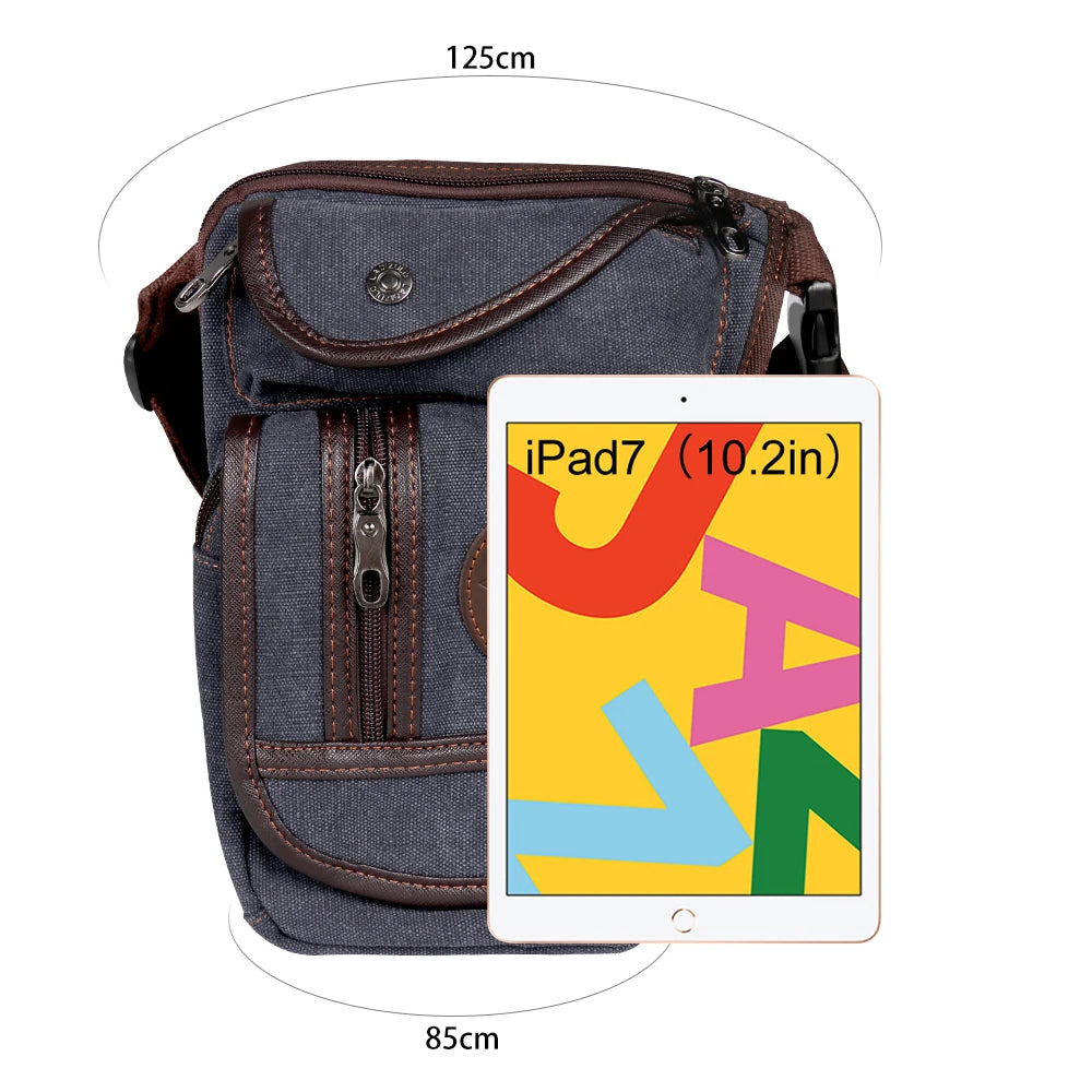 Portable Equestrian Drop Leg Bag – High-Quality Canvas & Nylon Riding Waist Pack with Large Capacity