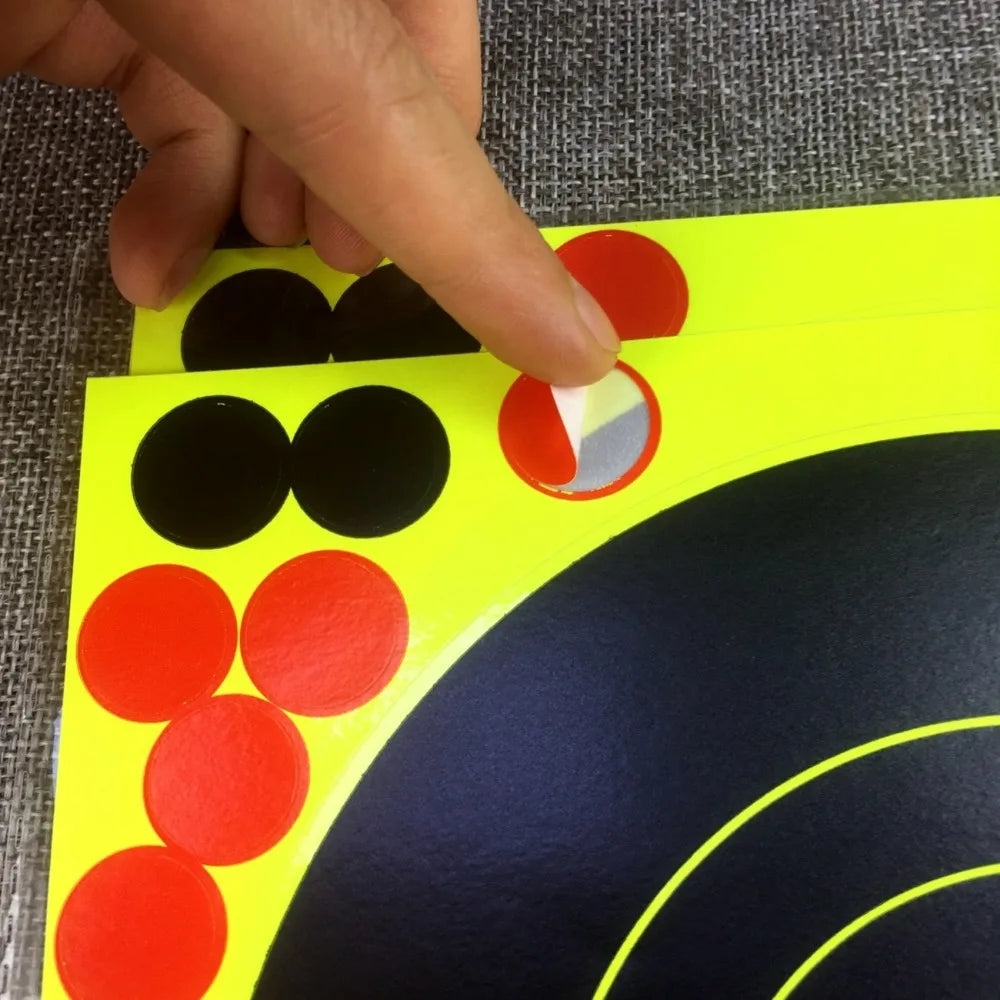 10pcs 8-Inch Reactive Shooting Target Stickers – High-Visibility Adhesive Paper for Training