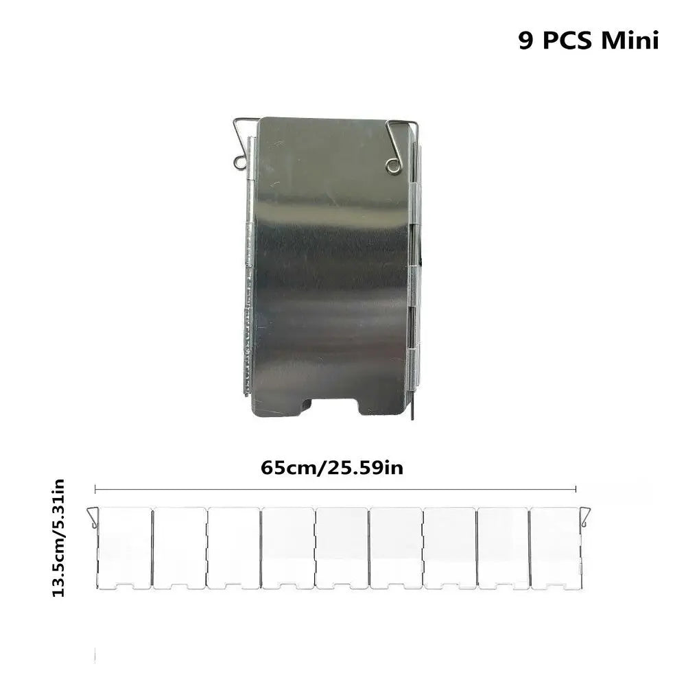 Camping Stove Wind Shield – Foldable Aluminium Alloy Windproof Screen