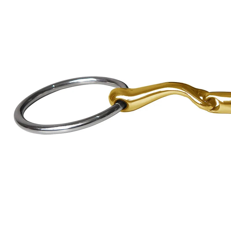Stainless Steel Eggbutt Snaffle Bit, Jointed Mouth Horse Chew Training Equipment, Equestrian