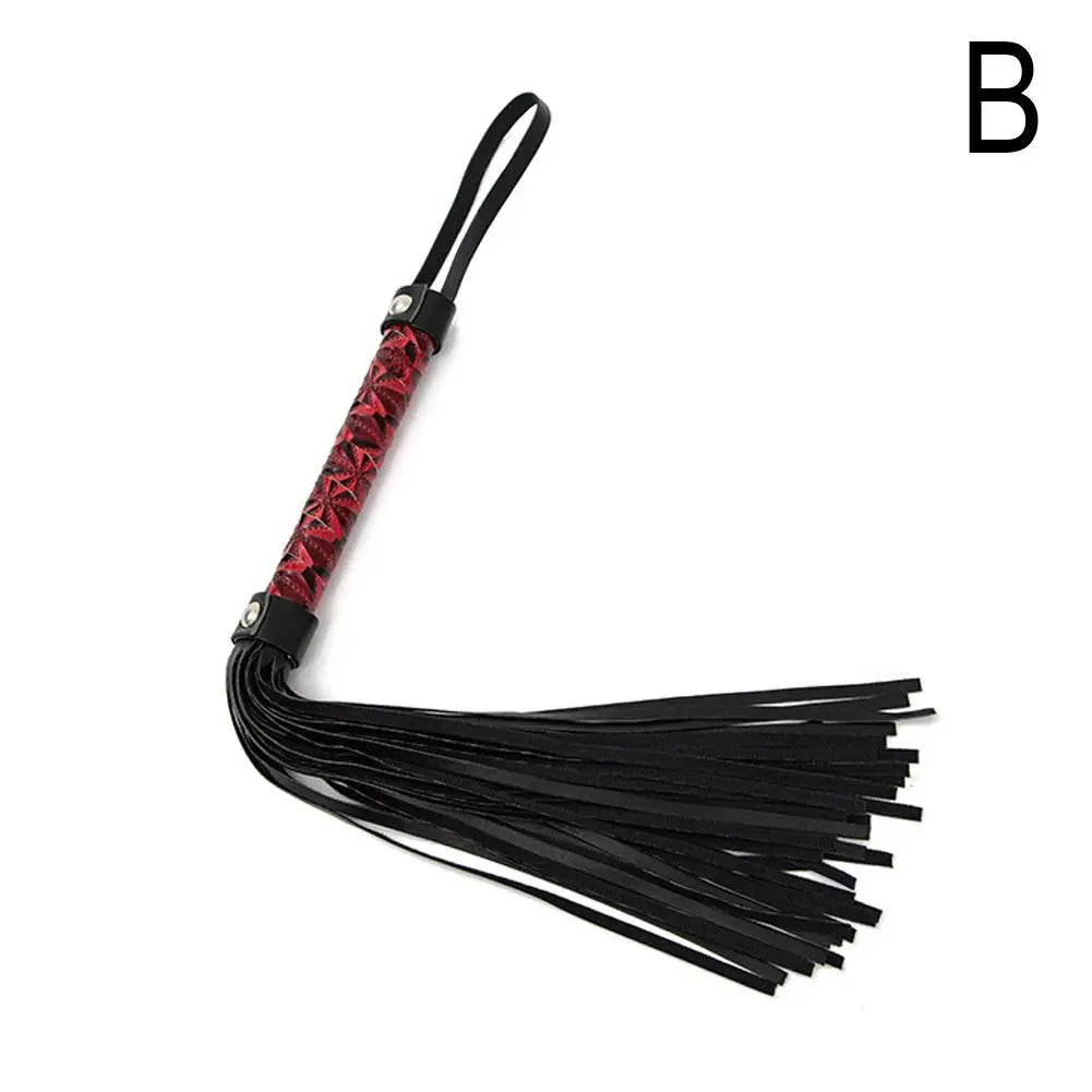 51cm PU Leather Horse Whip – Non-Slip Handle Training Crop with Tassels for Equestrian Riding