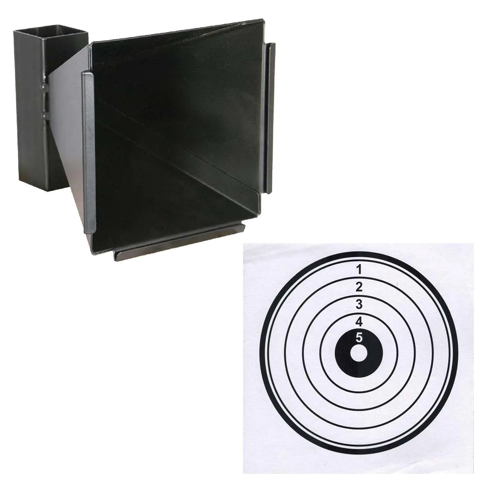 Funnel Shape Bullets Collector with Paper Targets – Airsoft and Pellet Gun Shooting