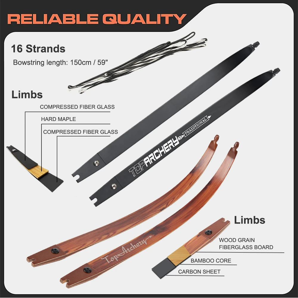 62" ILF Take Down Recurve Bow 20–60lbs – Precision for Hunting & Target Sports