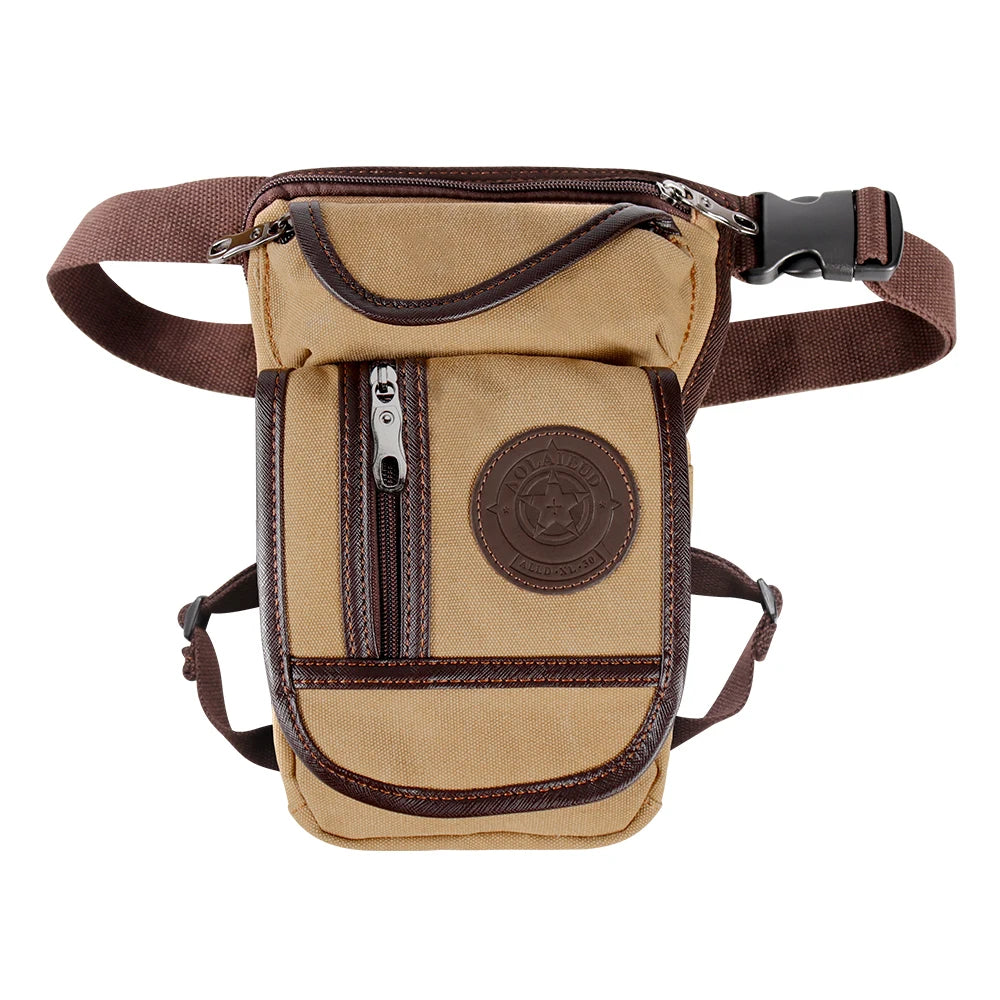 Portable Equestrian Drop Leg Bag – High-Quality Canvas & Nylon Riding Waist Pack with Large Capacity