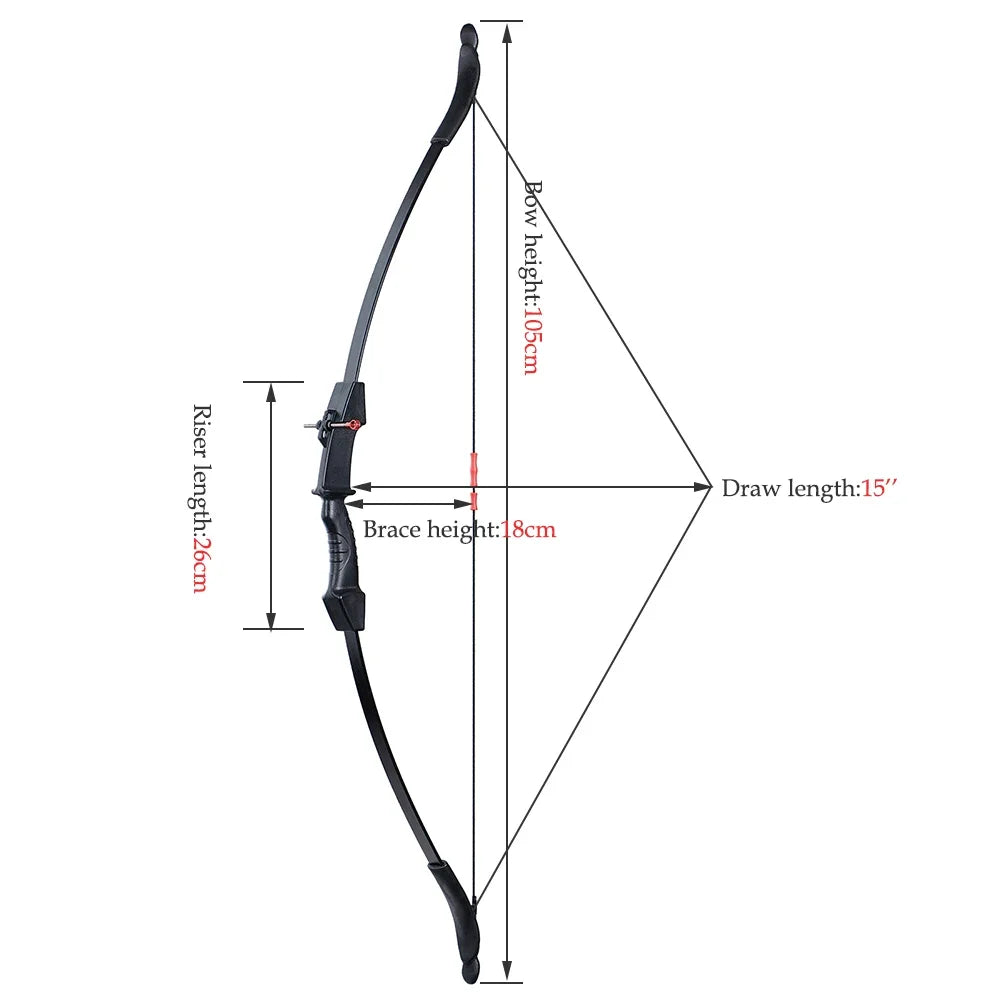 Kids Recurve Bow – 12-15lbs Takedown Set for Outdoor Shooting Practice