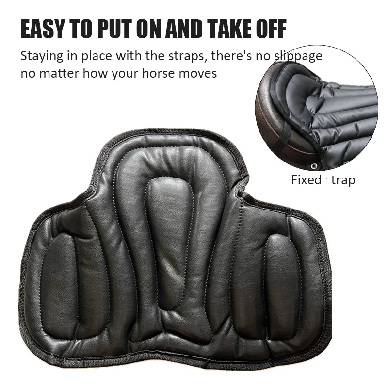 Horse Riding Saddle Pad – Artificial Leather Shock-Absorbing Equestrian Seat Cushion