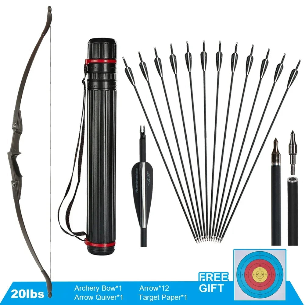 Toparchery 57" Takedown Recurve Bow – 20-40lbs Hunting & Target Archery Bow for Left & Right Hand
