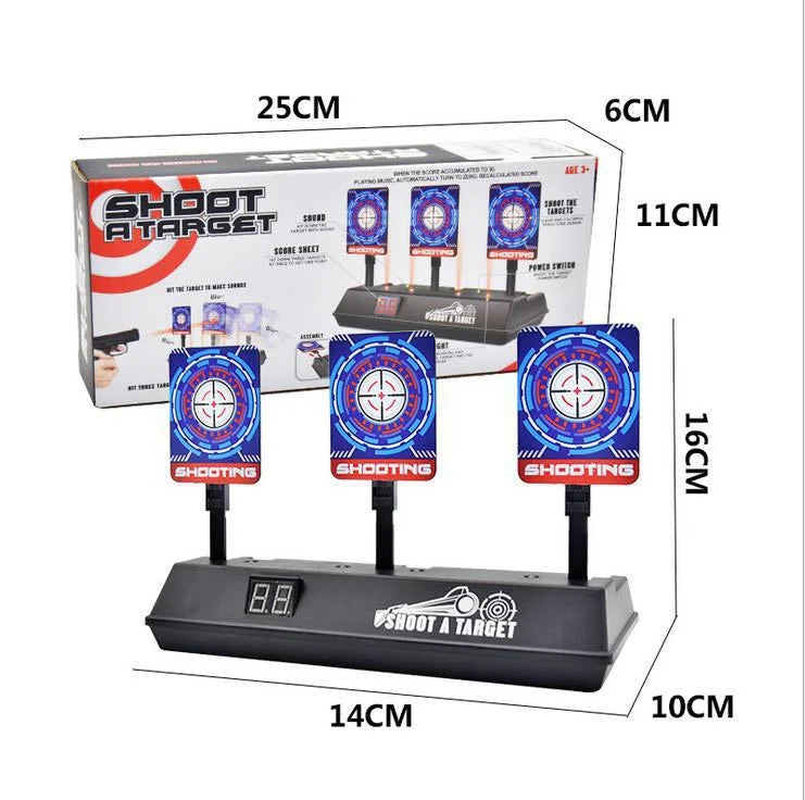 Auto-Reset Electric Target – High-Precision Nerf Gun Scoring Toy for Kids