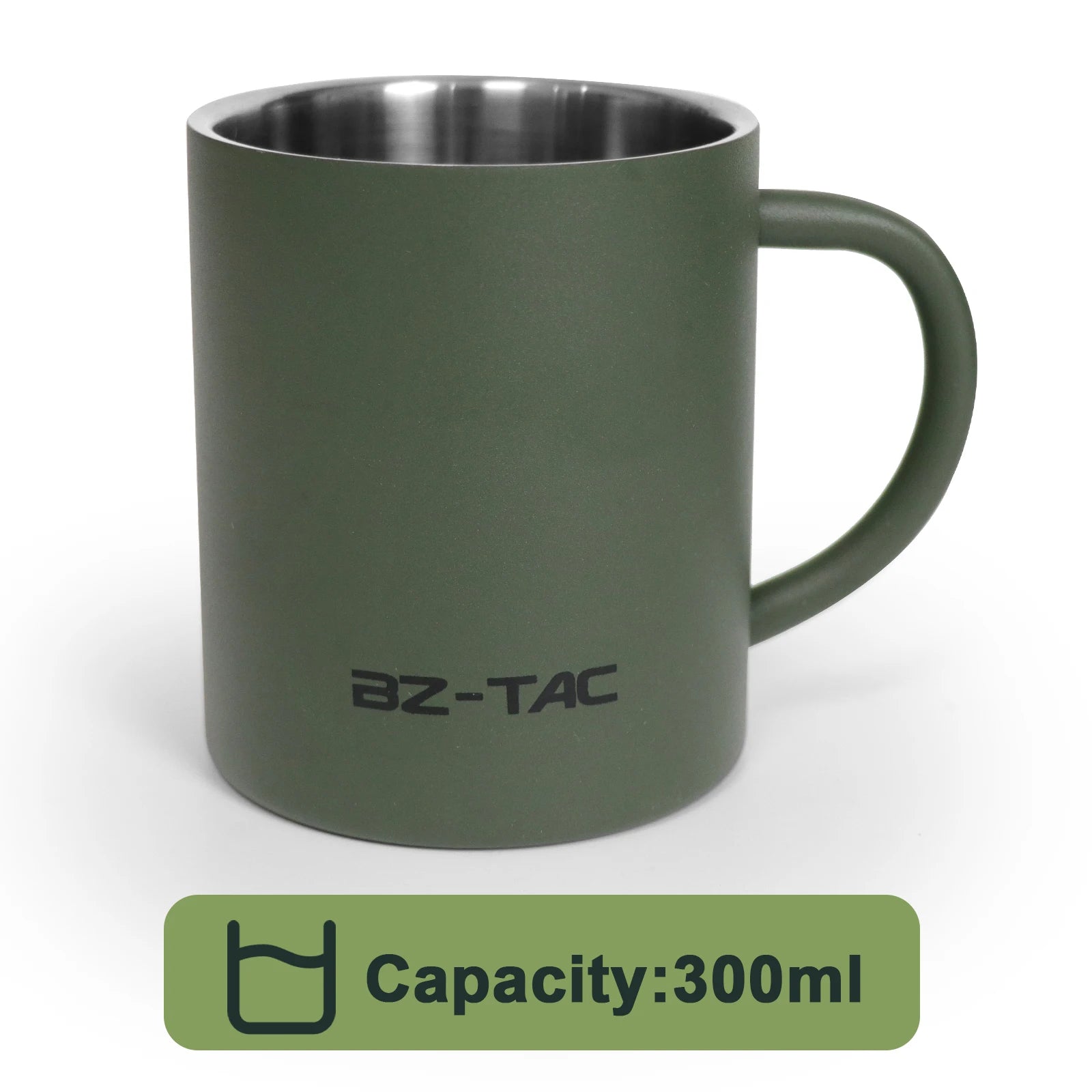 Insulated Stainless Steel Coffee Mug with Handle for Camping and Outdoors