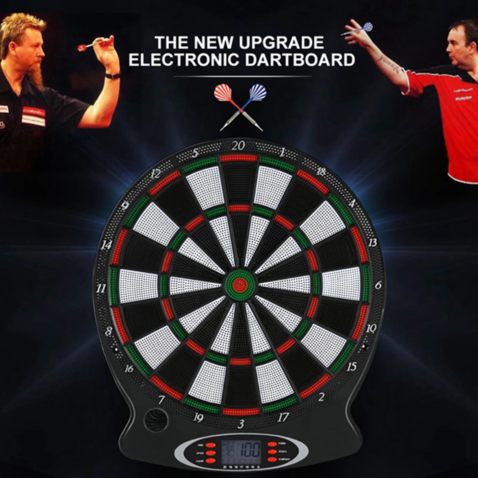 Electronic Hanging Dartboard with LCD Display – Professional Dart Game Set