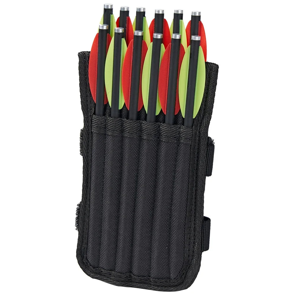 Black Nylon Arrow Quiver – Portable Crossbow Bolt Holder for Hunting