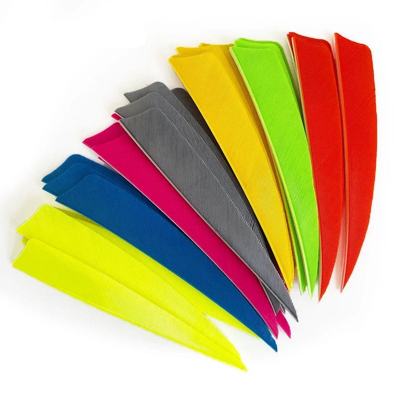 50pcs 4-Inch Turkey Feather Arrow Fletching – RW Shield Cut for Archery