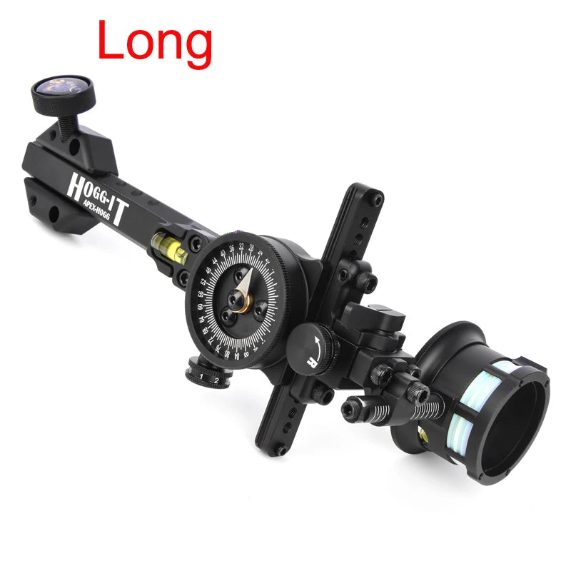 Compound Bow Sight Adjustable 1 Pin 2 Aim Point for Archery and Hunting