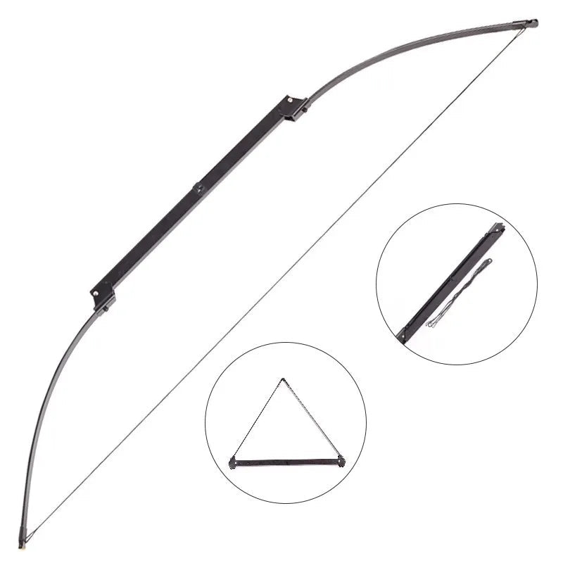 Archery Folding Bow – Lightweight Alloy Metal Bow for Hunting & Outdoor Sports