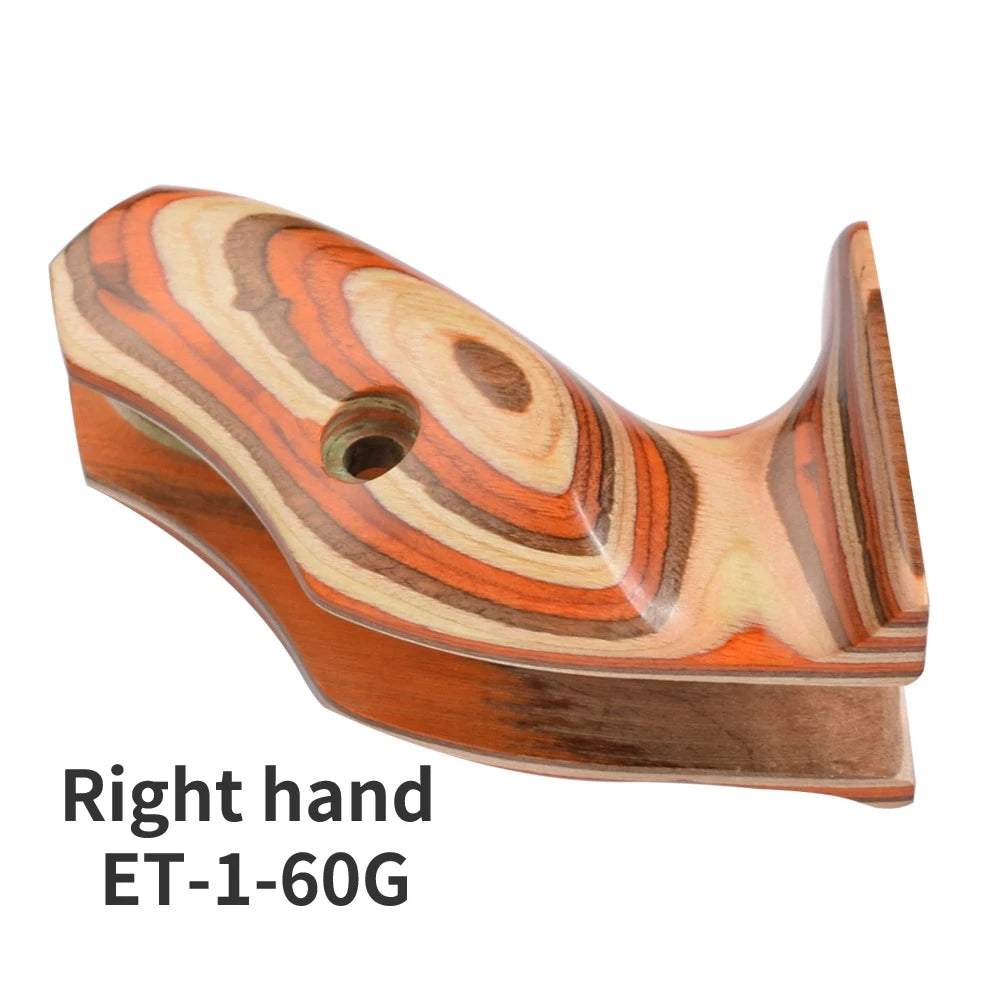 Wooden grip for 17" ILF recurve bow riser – ergonomic handle for left or right hand use