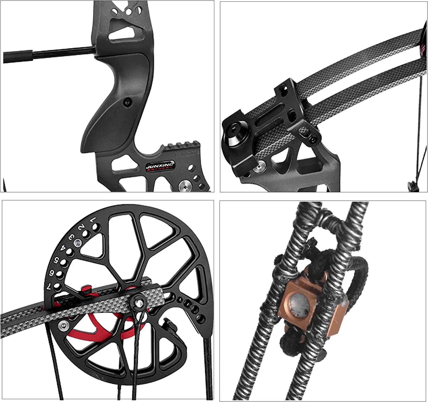 Compound Bow Set 30-60lbs Adjustable Metal Pulley Bow with Full Accessories