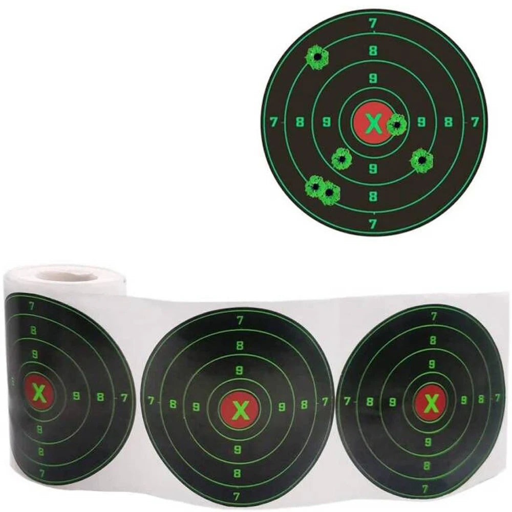 REAL 4-Inch Colour-Impact Shooting Sticker Targets – Back-Adhesive, 20 or 100 Pack