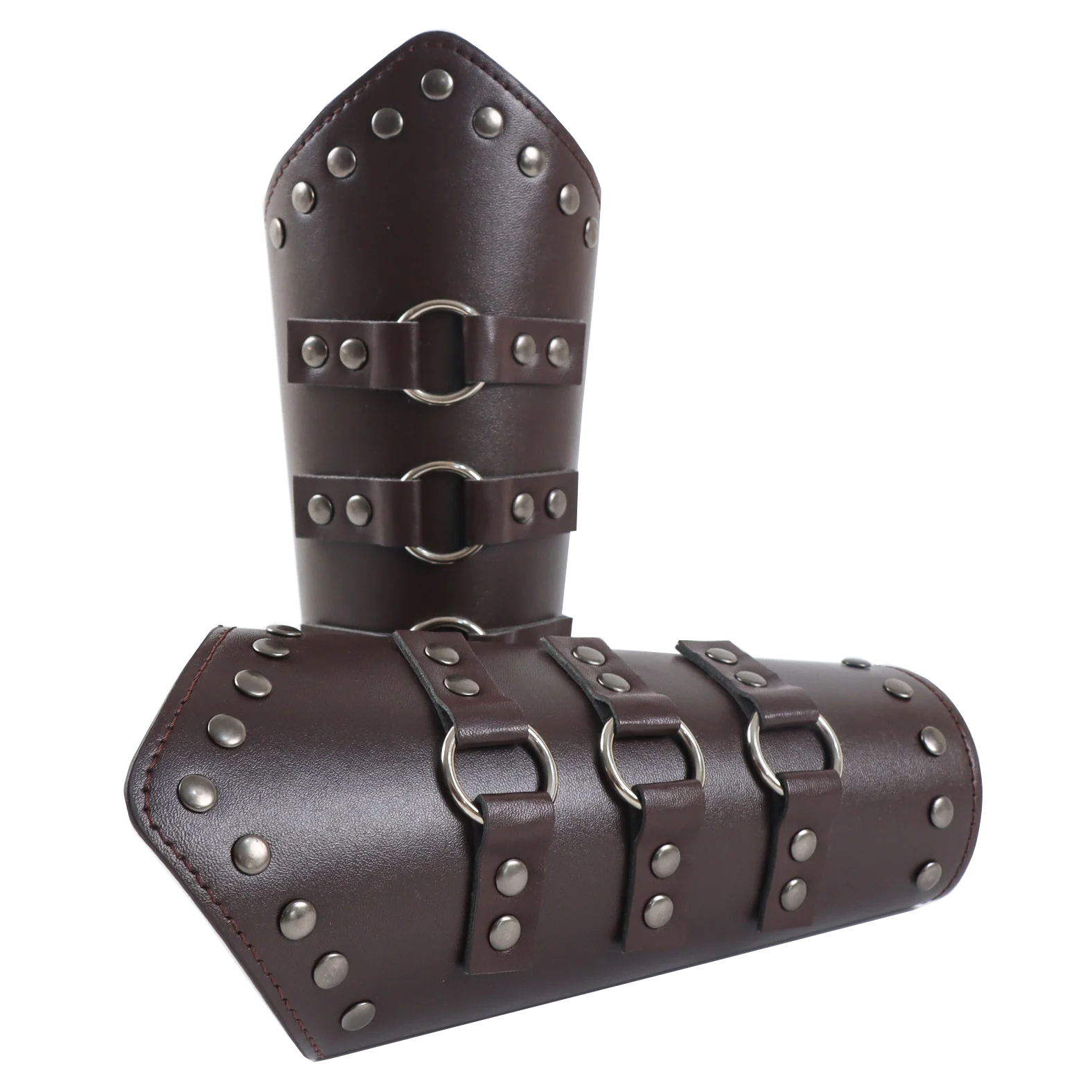 Medieval Knight Renaissance Accessories Set – PU Leather Belt, Cape & Gauntlet Bracers 5pcs