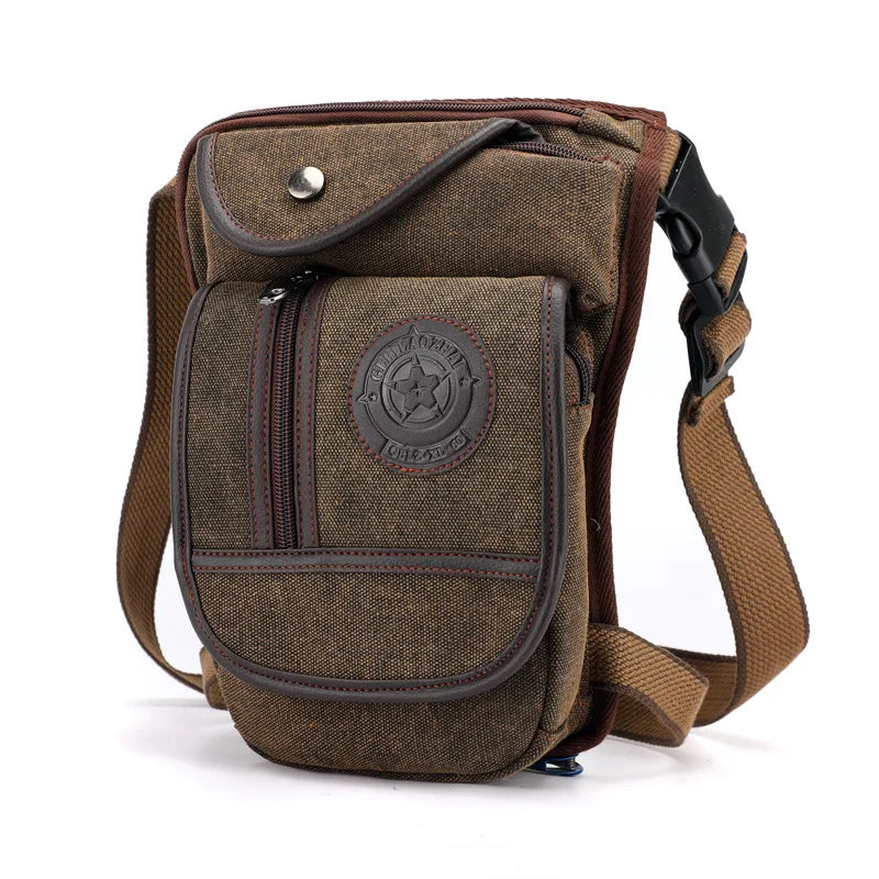Portable Equestrian Drop Leg Bag – High-Quality Canvas & Nylon Riding Waist Pack with Large Capacity