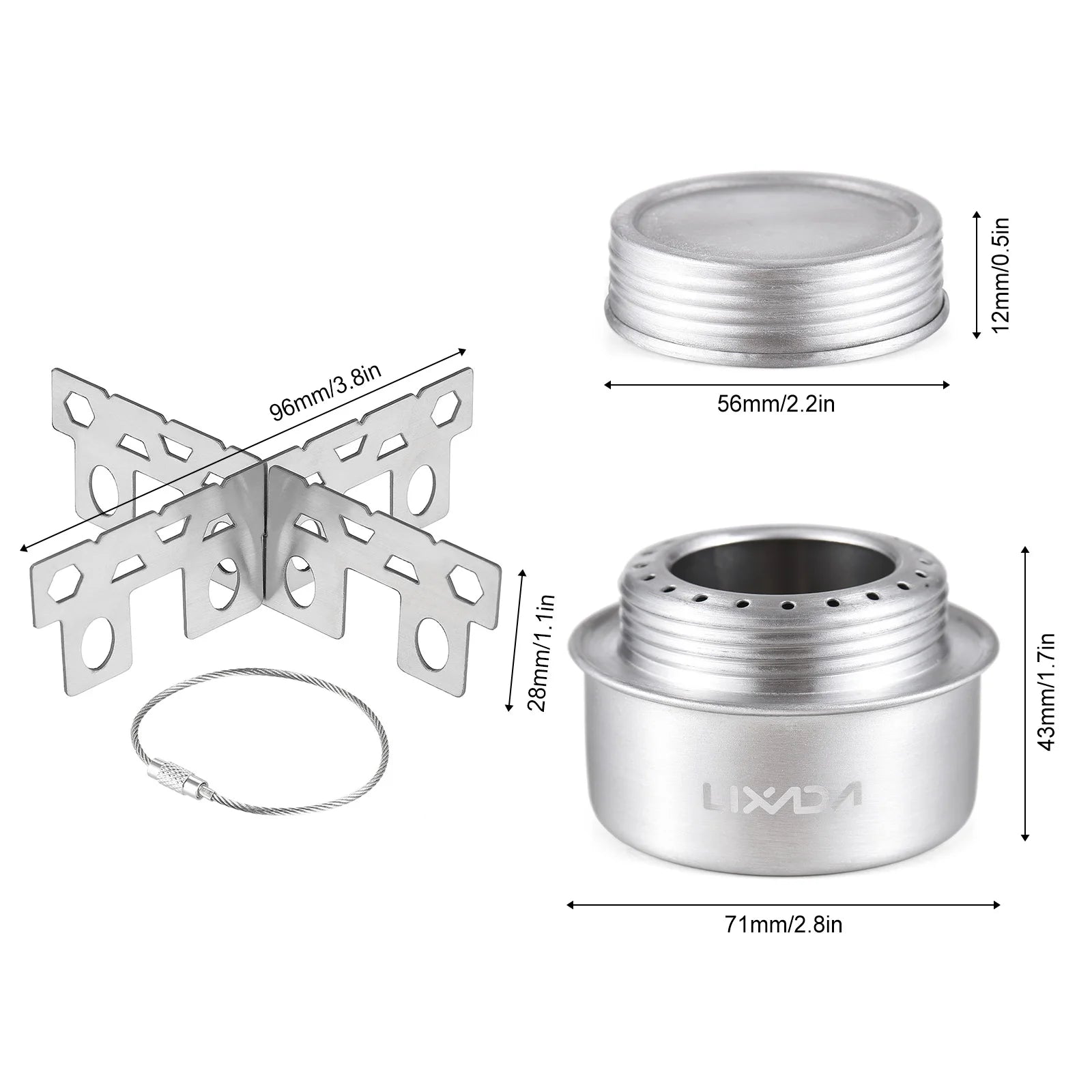 Ultralight Alcohol Stove with Windshield – Portable Aluminium Cooking Kit for Hiking & Camping
