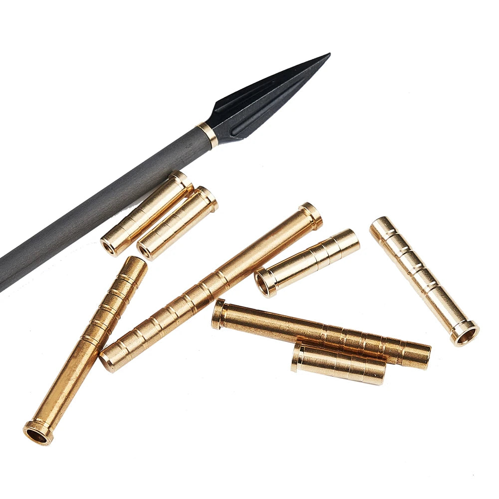 Archery Copper Arrow Inserts – 37/50/100/150/200 Grain for 6.2mm Carbon Arrow Shafts