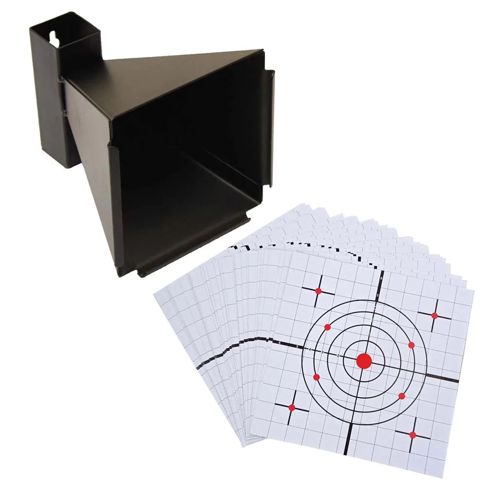 Funnel Shape Bullets Collector with Paper Targets – Airsoft and Pellet Gun Shooting
