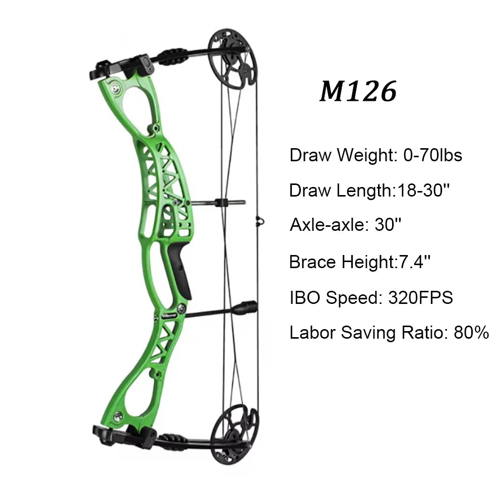 0–70lb Compound Bow with 320FPS for Hunting & Target Shooting