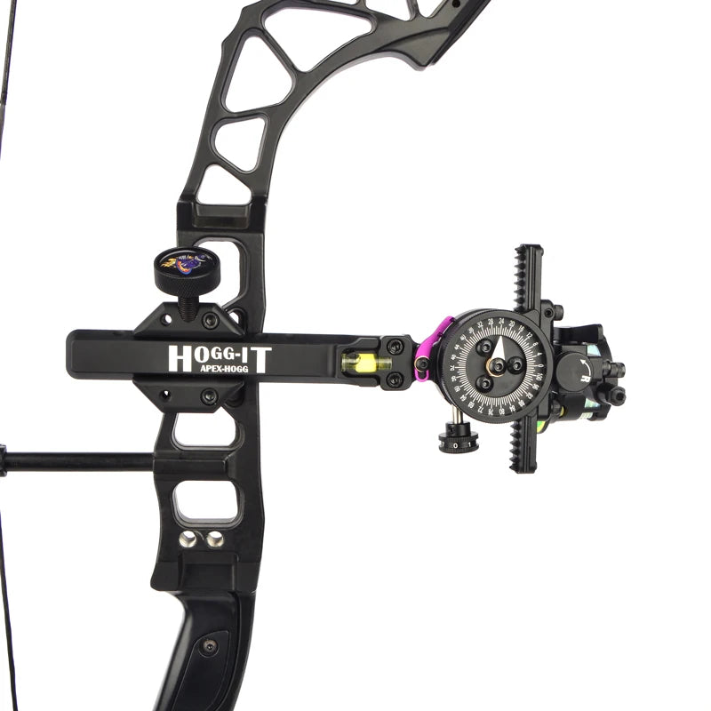 Compound Bow Sight Adjustable 1 Pin 2 Aim Point for Archery and Hunting