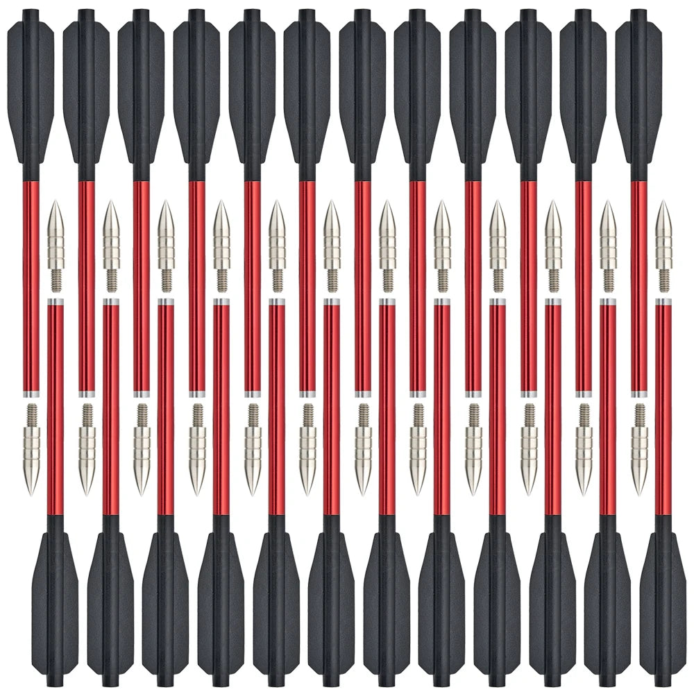 Hunting Aluminum Bolt Arrows – 6.5-inch Crossbow Bolts for 50/80lb Bows