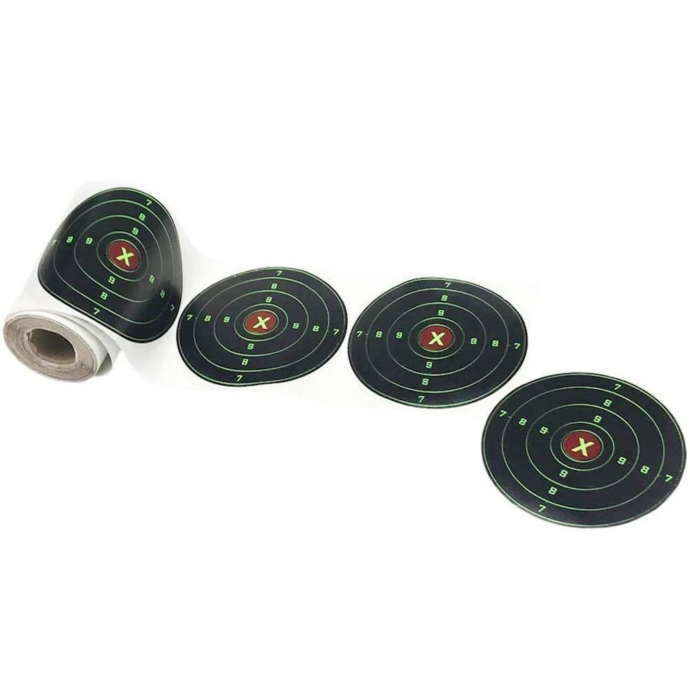 REAL 4-Inch Colour-Impact Shooting Sticker Targets – Back-Adhesive, 20 or 100 Pack