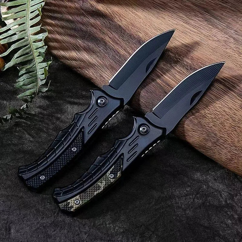 Portable Stainless Steel Folding Camping Knife – Non-Slip High Hardness Outdoor Tool