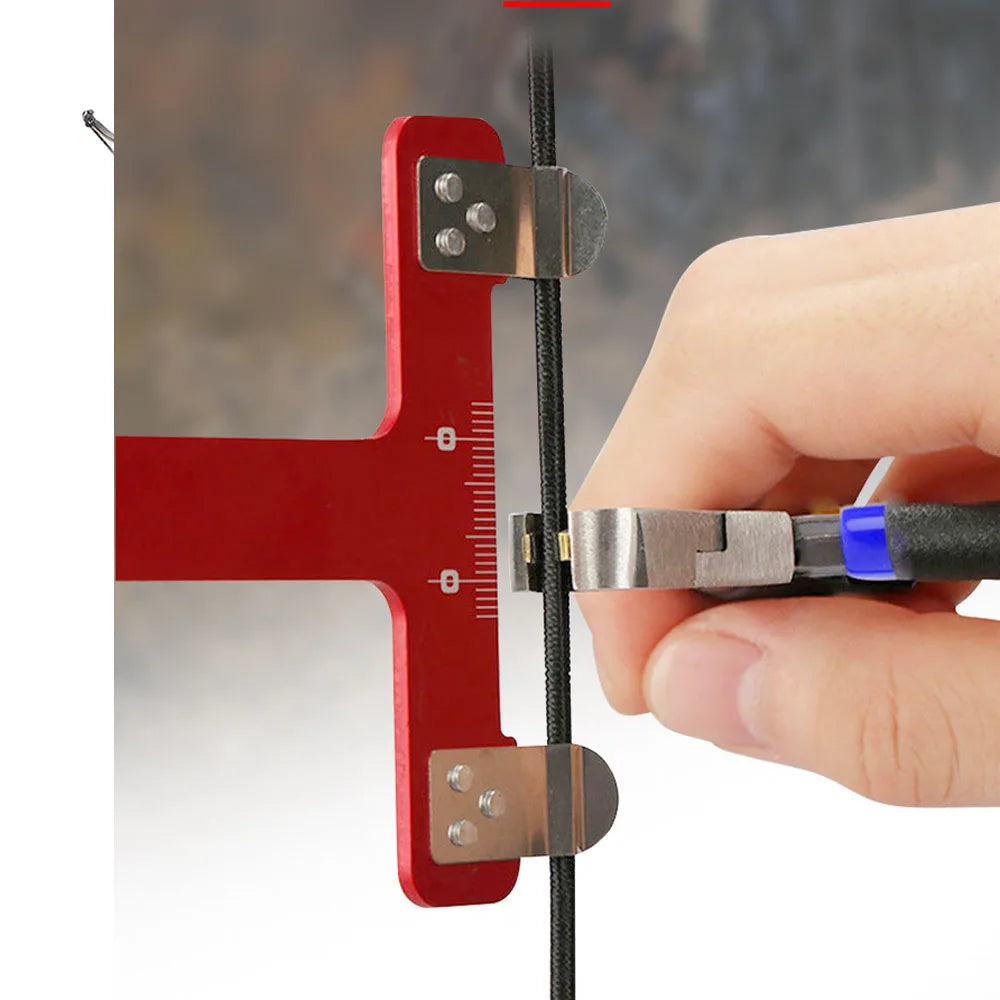 Archery Bow String Nocking Points Pliers T Square Ruler Set With Brass Nocks for Bow Tuning Kit