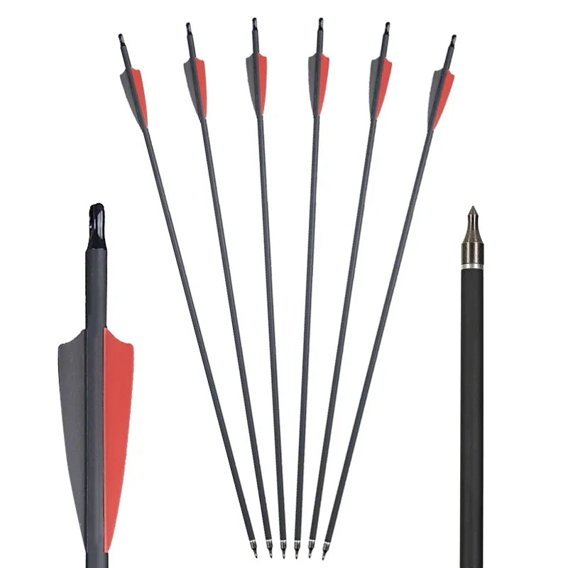 31.5" Mixed Carbon Arrows – Durable Archery Arrows for Hunting & Outdoor Shooting