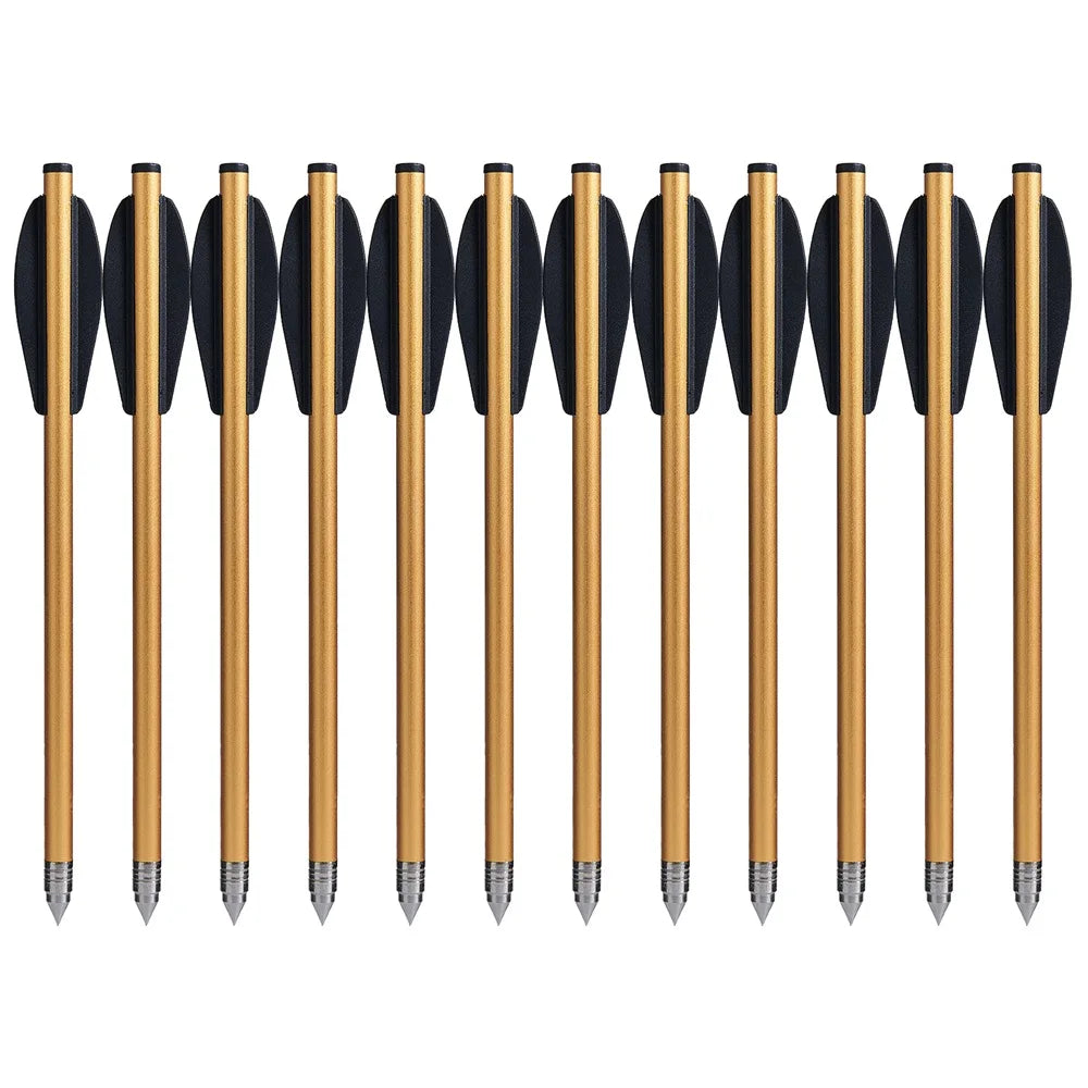 Hunting Aluminum Bolt Arrows – 6.5-inch Crossbow Bolts for 50/80lb Bows