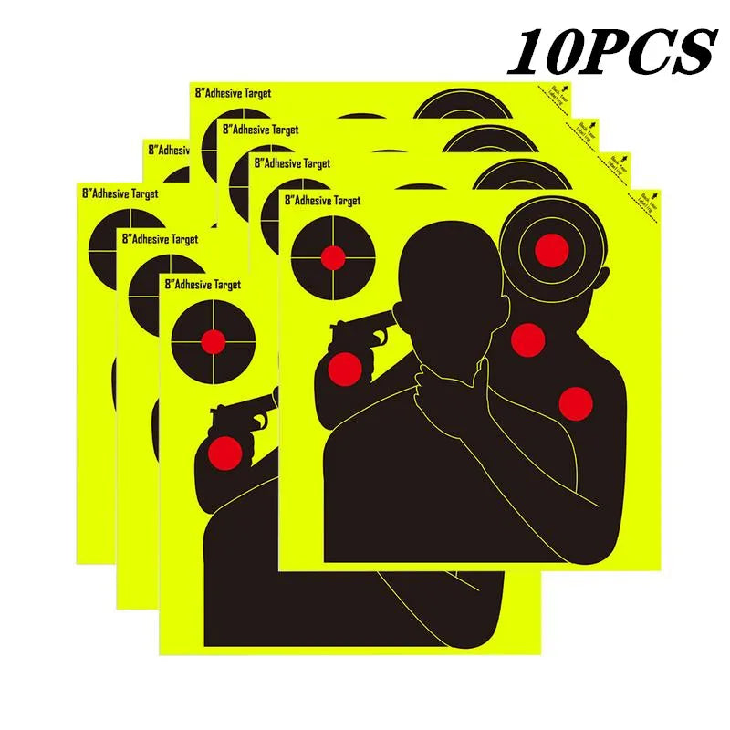 Splatter Shooting Target Stickers (8 Inch) – High Visibility Practice Aiming Stickers