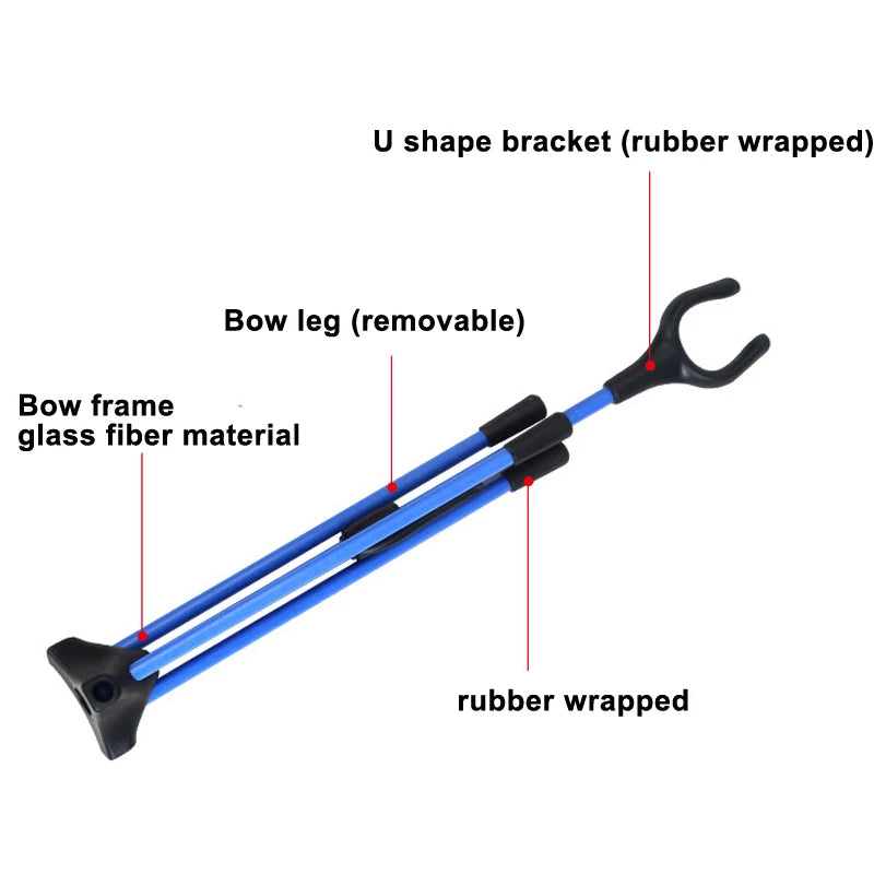 Archery Bow Stand – Foldable Recurve & Longbow Holder, Aluminium, Portable, Multiple Colours