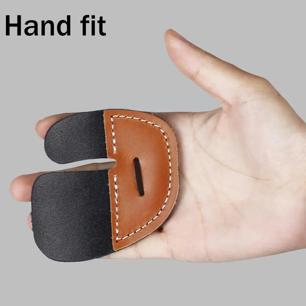 Archery Finger Tab Protector – Thick Leather Guard for Bow Shooting & Hunting