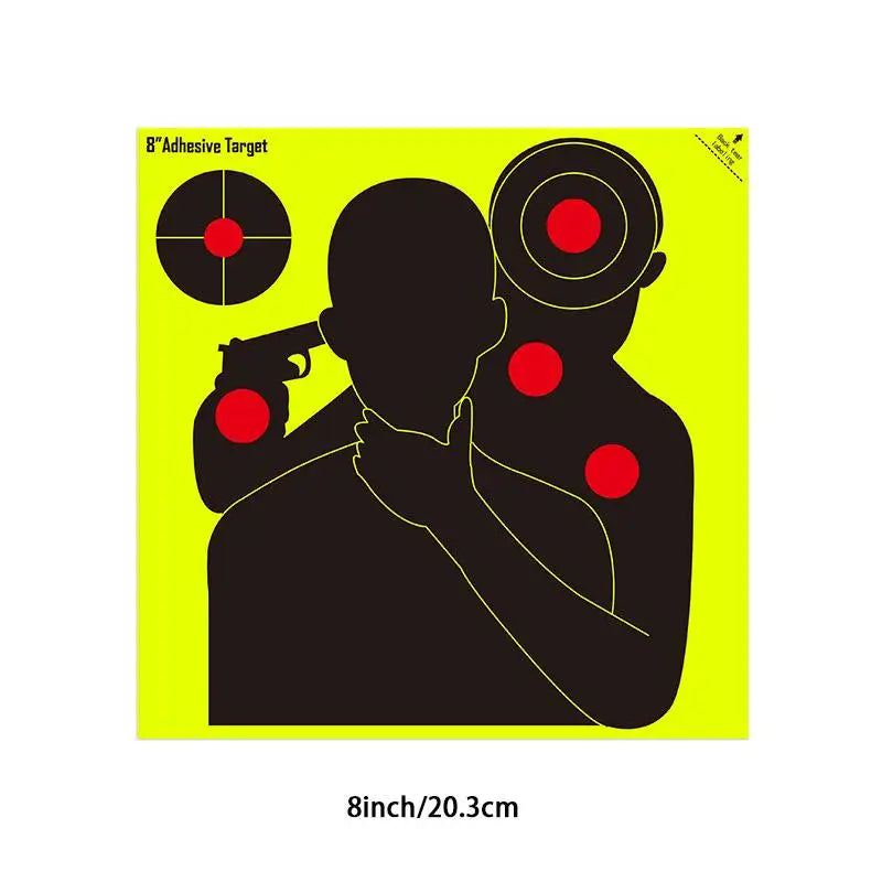 Splatter Shooting Target Stickers (8 Inch) – High Visibility Practice Aiming Stickers