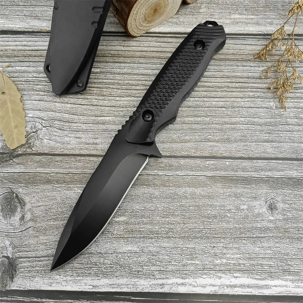 Fixed Blade Tactical Knife, 5CR13MOV Stainless Steel Hunting Survival Knife, ABS Handle Tactical