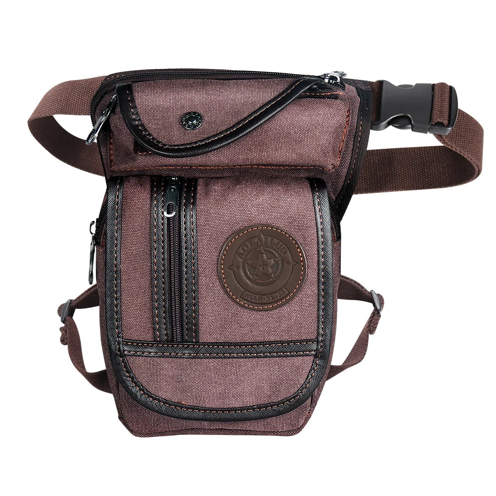 Portable Equestrian Drop Leg Bag – High-Quality Canvas & Nylon Riding Waist Pack with Large Capacity