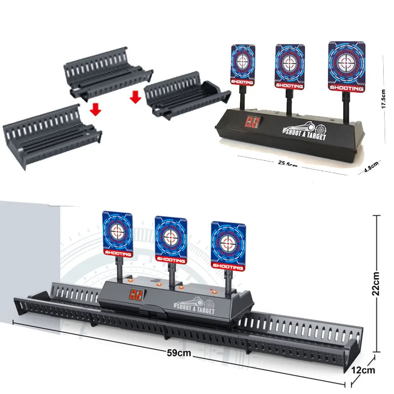 Targets for Nerf Guns – Auto Reset Electric Shooting Target with Sound & Light for Kids
