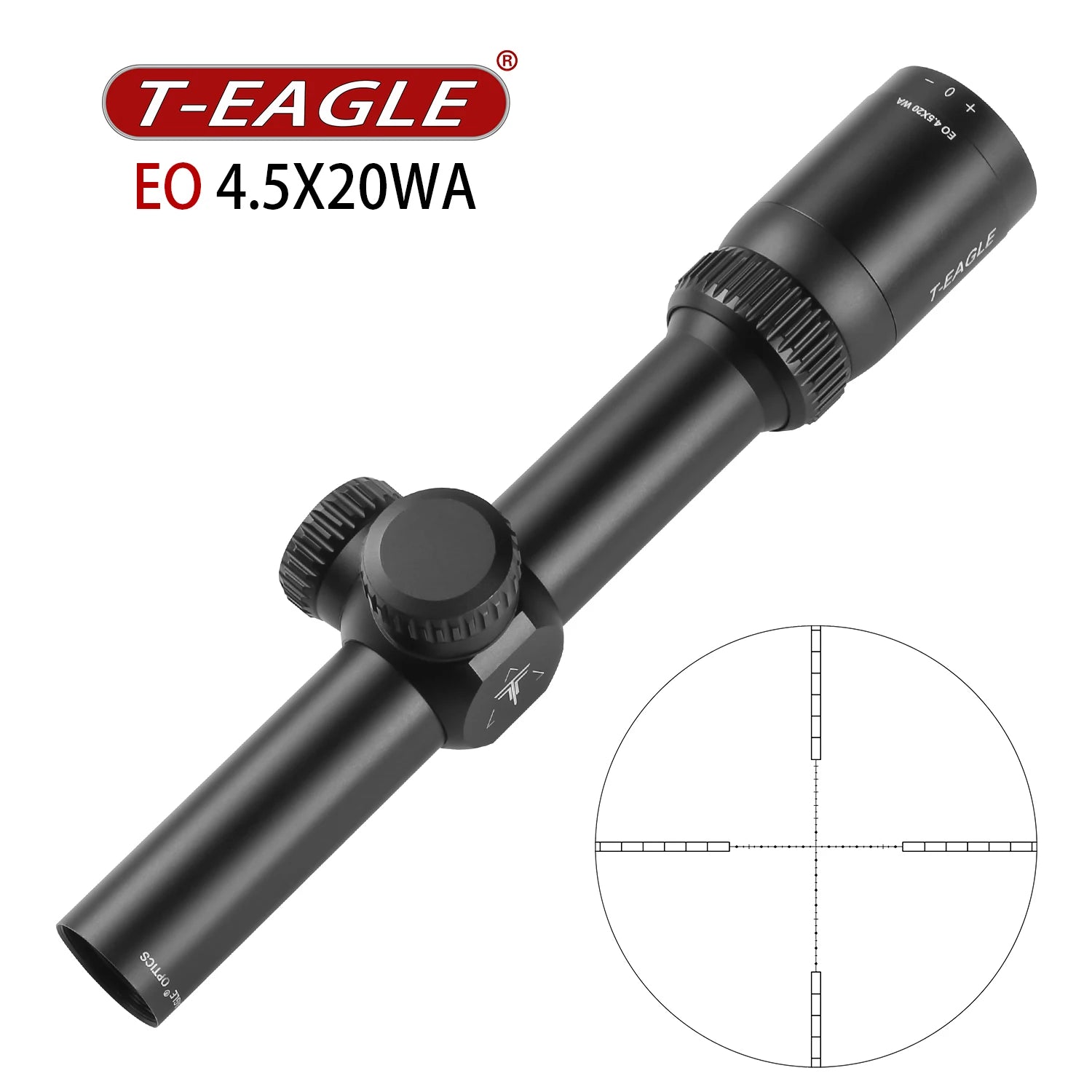 T-EAGLE EO 4.5X20WA Rifle Scope, Tactical Airsoft & Hunting Optics, Outdoor Sport Hunting Shooting