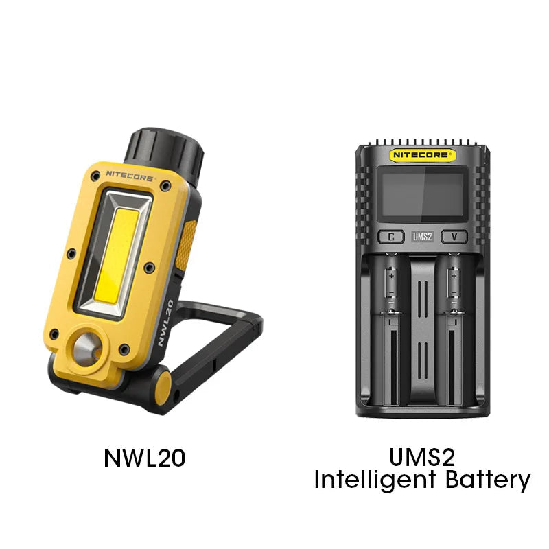 NWL20 USB-C Rechargeable Work Light – 600 Lumens, Magnetic Base, Adjustable Angle, Triple Output