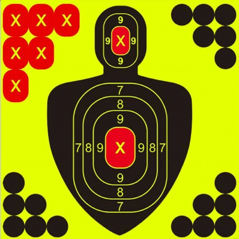 10pcs 8-Inch Reactive Shooting Target Stickers – High-Visibility Adhesive Paper for Training