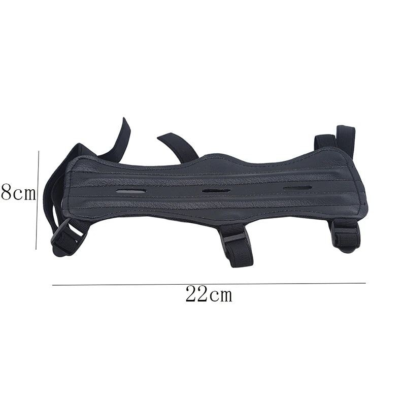 Leather Archery Arm Guard – Adjustable Forearm Protector for Bow Hunting & Training