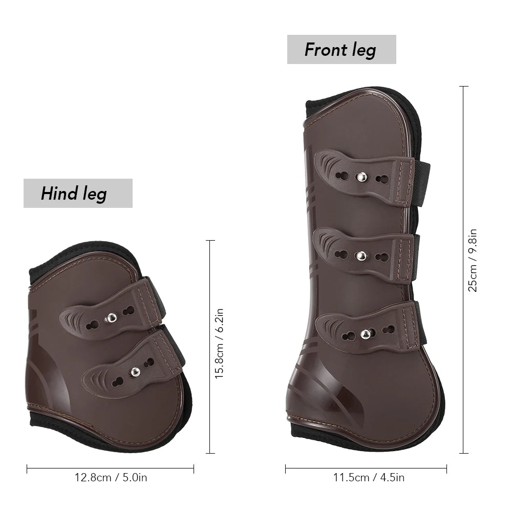 2PCS Adjustable Neoprene Horse Leg Boots – Tendon & Fetlock Support